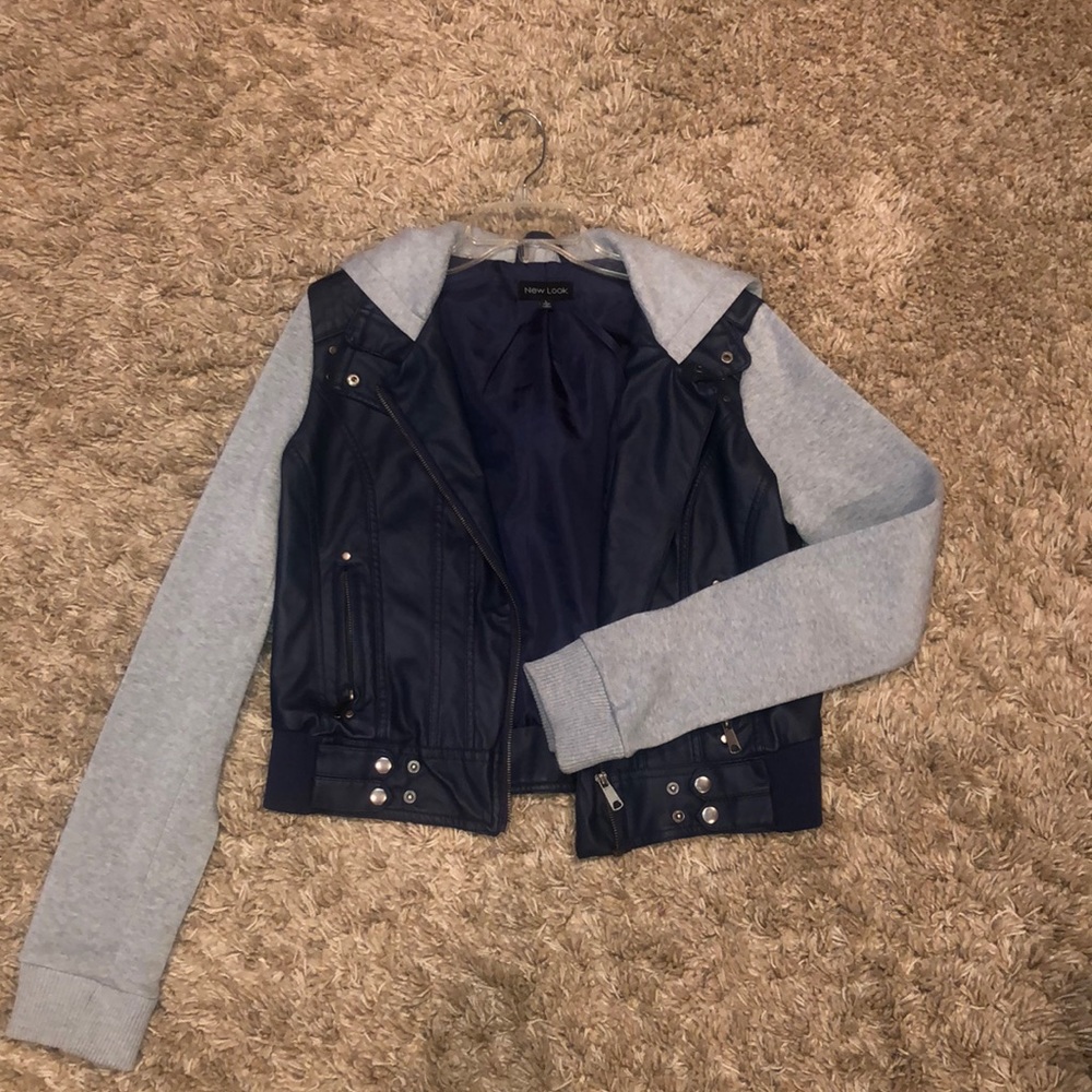 Leather jacket/ sweatshirt